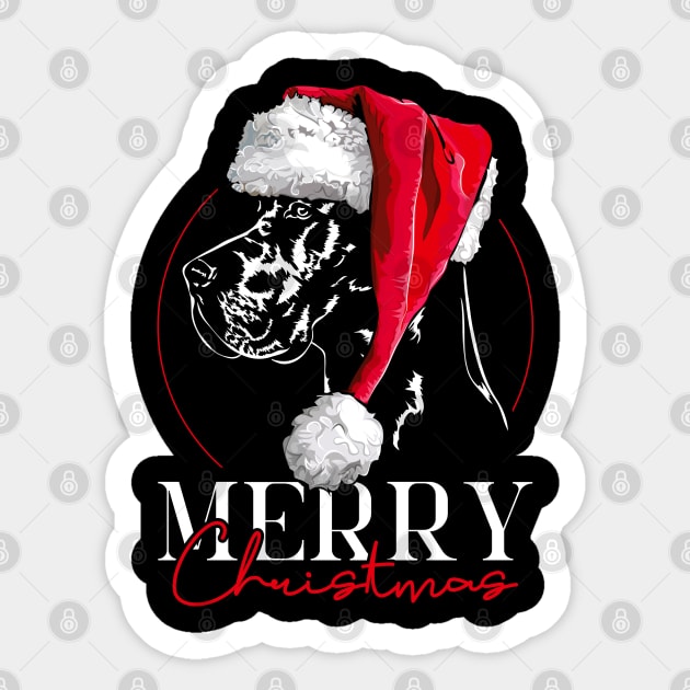 Santa Great Dane Merry Christmas dog gift Sticker by wilsigns